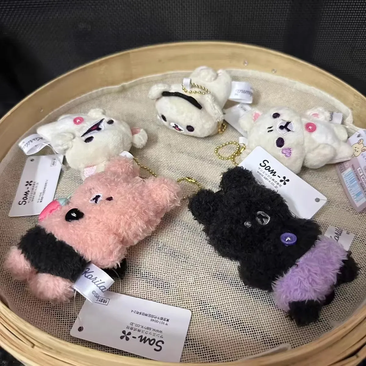 New Cute Halloween Devil Rilakkuma Korilakkuma Bear Plush Keychain Chains  Small Pandent Kids Stuffed Toys For Children 8CM