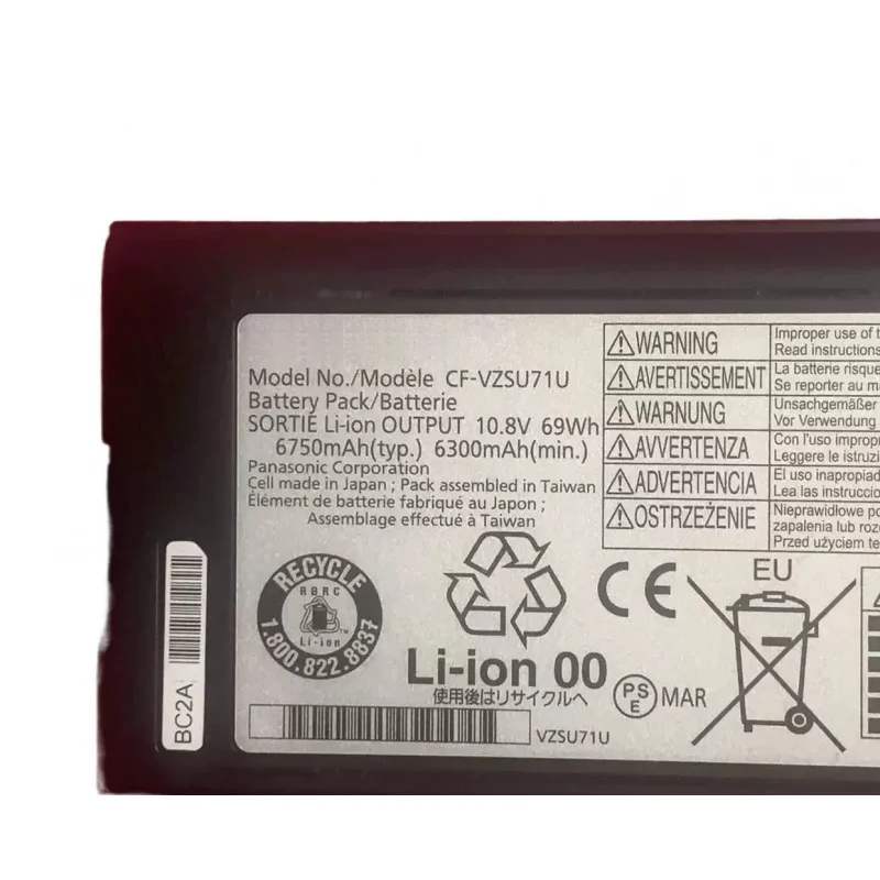 

CF-VZSU72U CF-VZSU71U Laptop Battery For Panasonic Toughbook CF-30 CF-31 CF-53 CF-VZSU46UR CF-VZSU46U 10.8V 6750mAh
