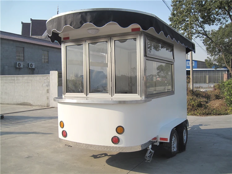 Small Mobile Food Vending Cart With Yogurt Machine Street Concession Food Trailer Ice Cream Food Kiosk For Sale