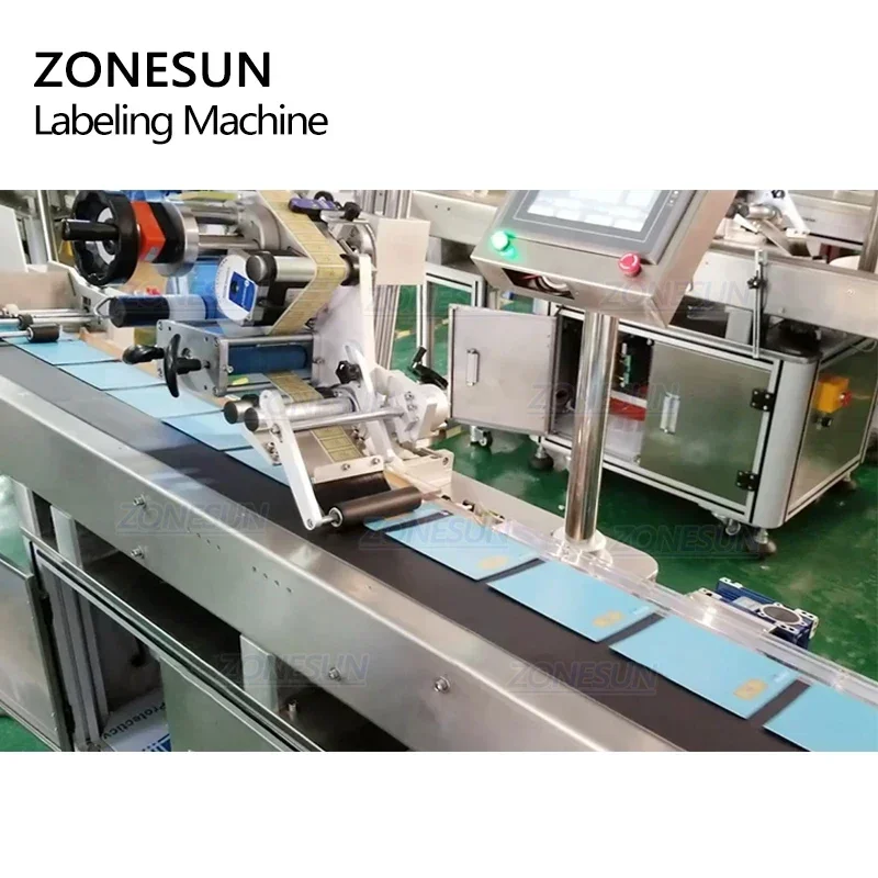 ZONESUN XL-T832 Automatic Sticker Adhesive Plane B Tag Food Paper Book Large Plastic Film Flat Packing Labeling Machine