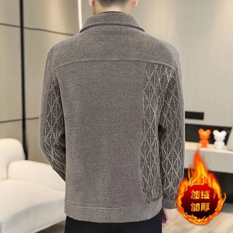 2023 Autumn Winter New Fashion Short Wool Jacket Men\'s Casual Plus Cotton Thickened Warm High-Quality Coat