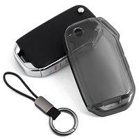 Slim Flip Car Key Fob Case Cover Keychain For Kia Sportage Sorento Seltos Forte K3 K5 Cerato Soul Niro Ceed LX Black Transparent
