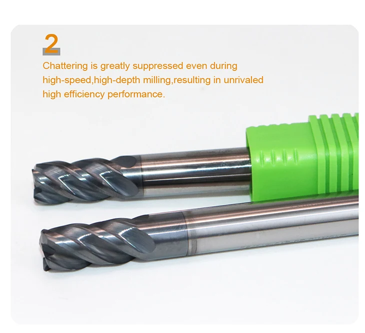 SUREWEL 4-Schneider-Rundnase-Schaftfräser aus Vollhartmetall, Fräswerkzeug CNC für Stahl, Eckenradius-Schaftfräser – Detail 7