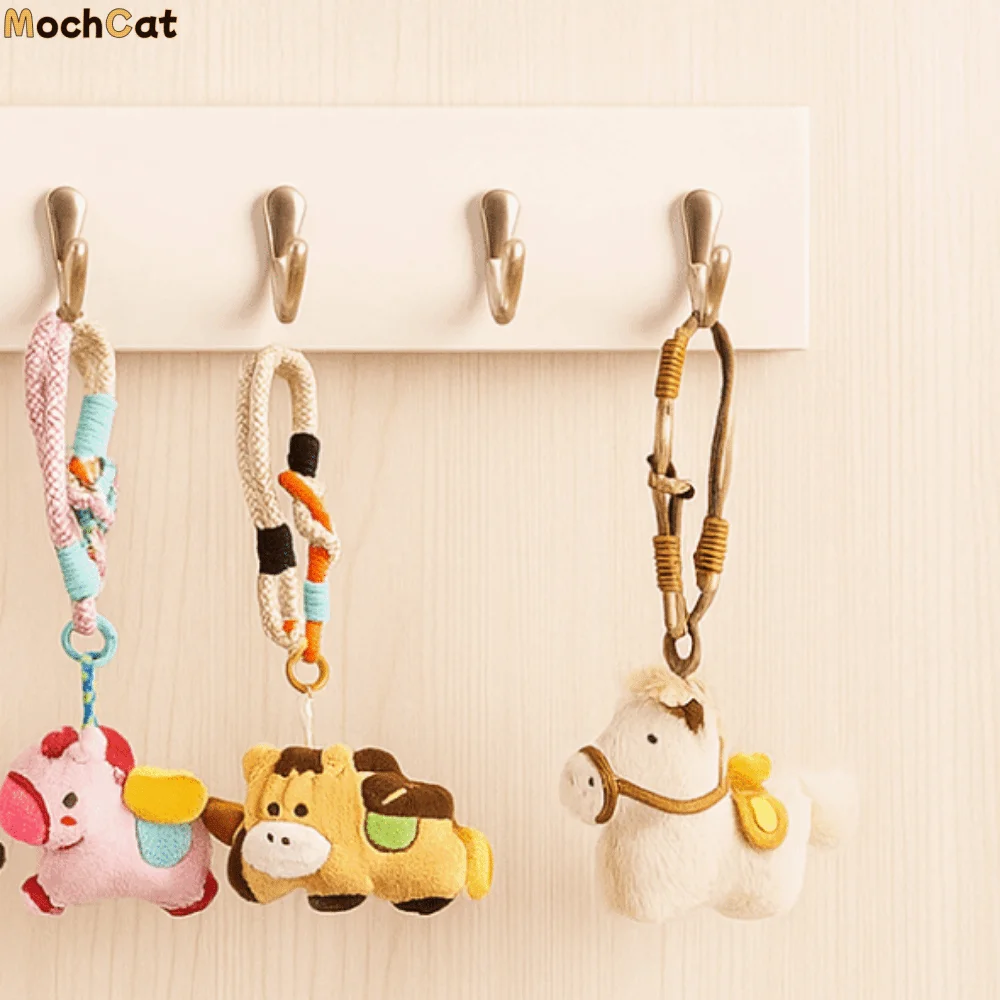 

Cute Stuffed Animal Horse Blessing Words Cartoon Zodiac Pony Figurine Year of Horse Fluffy Plush Horse Doll Pendant Bag Decor