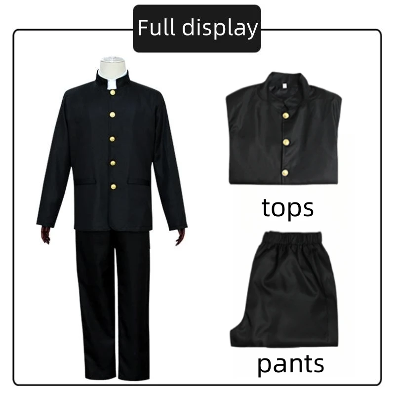 Anime Mob Psycho 100 Cosplay Costume Mobu Saiko Hyaku Kageyama Shigeo Black Suits Coat Pants School Uniform Comic-Con Clothing