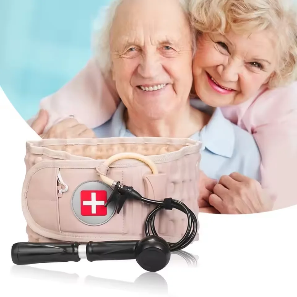 

Back Decompression Lumbar Support Belt New Waist Air Traction Brace Spinal Back Relief Belt Backache Pain Release Massager