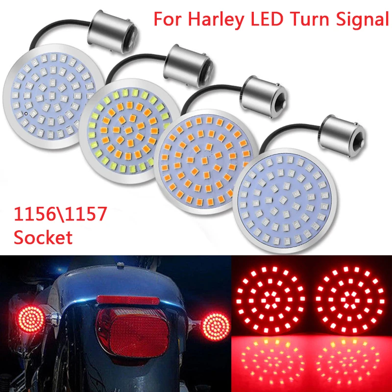 

1157 LED Turn Signal Harley 1156 Motorcycle LED Turn Signal Lights For Harley Davidson Touring Street Glide Road King Motorcycle
