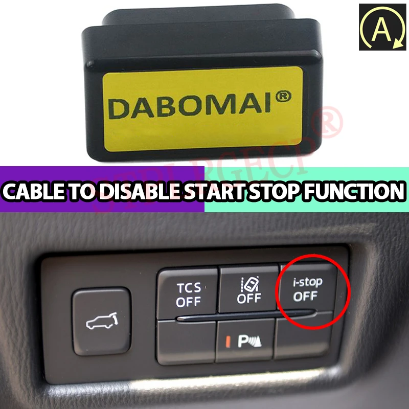 

I-stop Automatic Stop Start Engine System Off Device Control Sensor Plug Cable for Mazda3 Mazda6 CX-3 CX-4 CX-5 CX-8 2016-2023