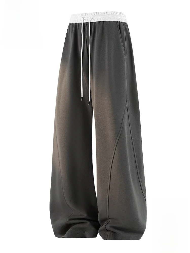 

PaulFrank Casual Comfortable Men's Sweatpants Autumn Loose Wide Leg Casual Knitted Fabric Anti-Wrinkle Straight Tube Pants