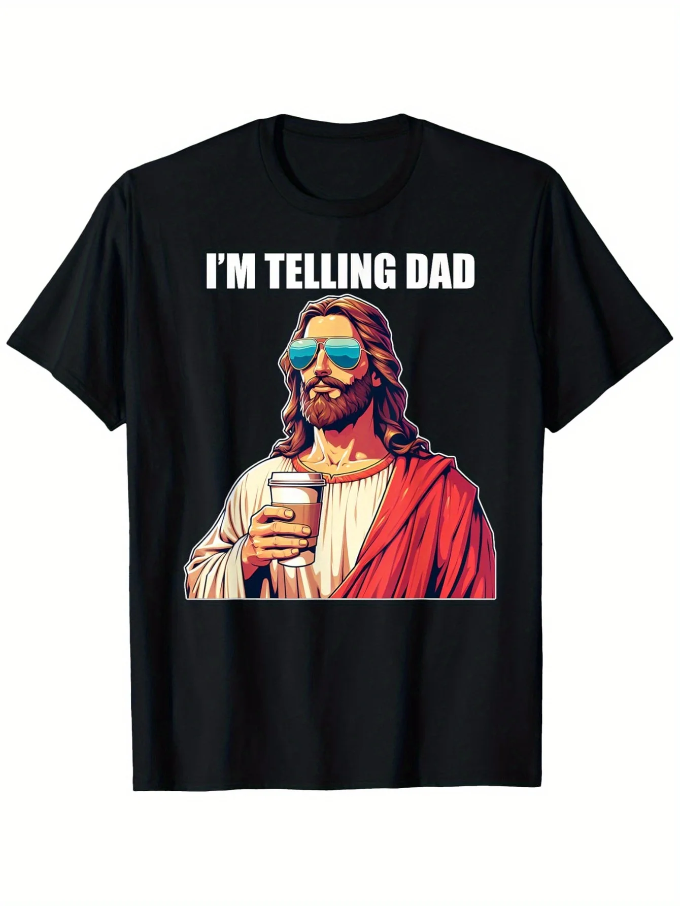 

I'm Telling Dad graphic print Men T-Shirt Cotton O-neck short-sleeved Tee Unisex casual Harajuku Oversized Tshirts streetwear