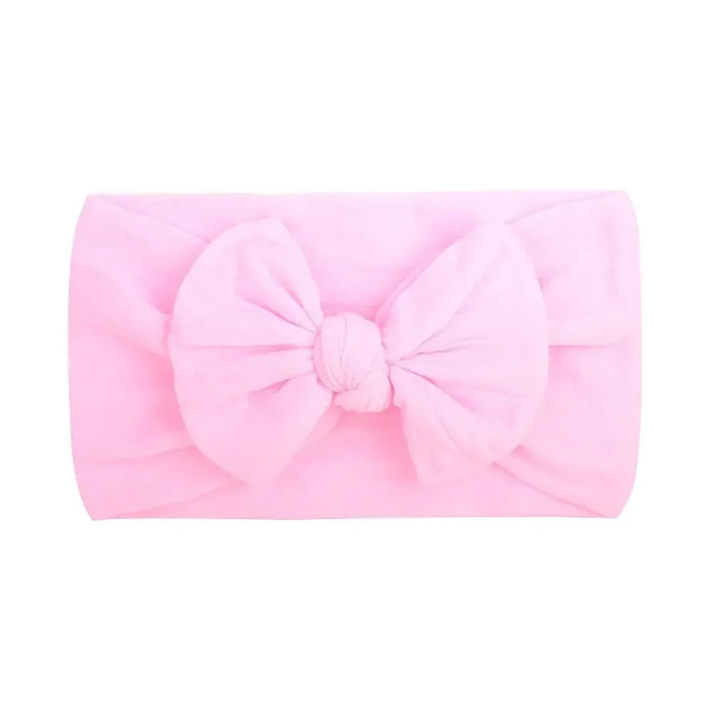 Set of 5 Comfortable Baby Nylon Bow Headbands Super Soft High Elastic Headband Hair Accessories