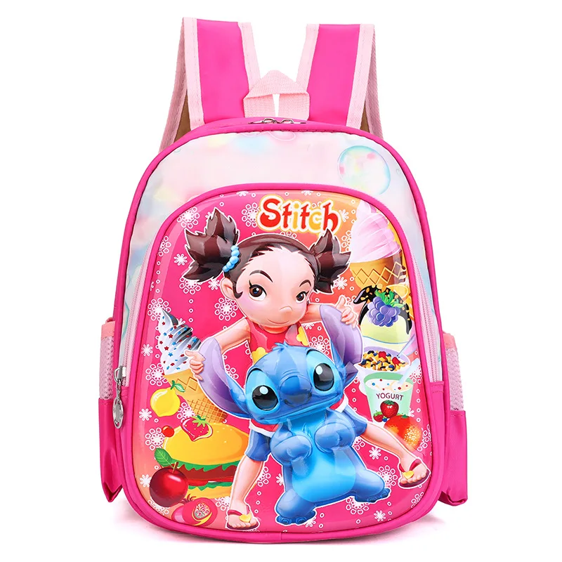 

Disney Mickey Children's Schoolbag Grade 1-2 Primary School Student Backpack Reduce Burden Cartoon Backpack New Stitch