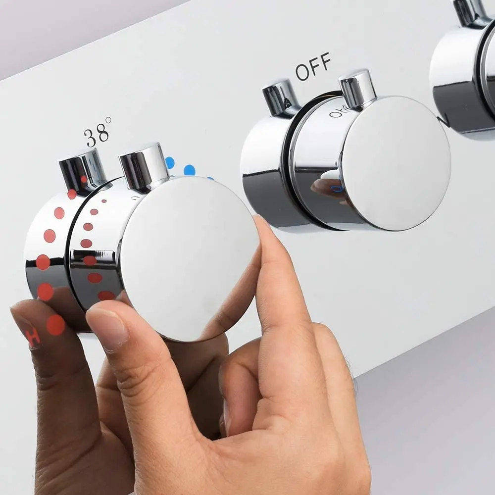 4 Way Thermostatic Control Brass Mixing Shower Valve