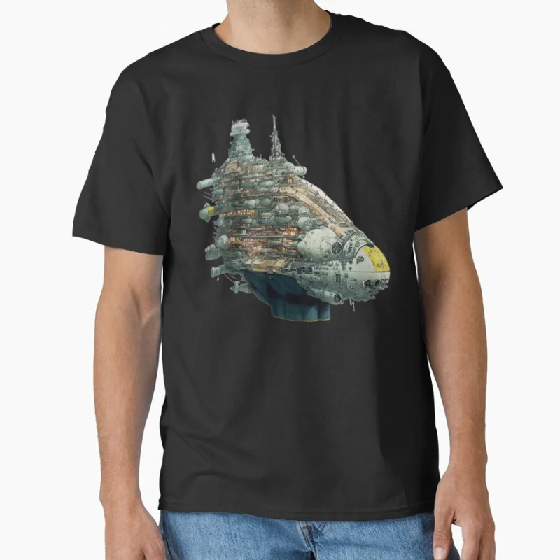 

Space battleship Yamato 1126 Star Blazers Gift T shirt for man Large size Tops Anime Graphic Print Y2k Clothes Cartoon Tee
