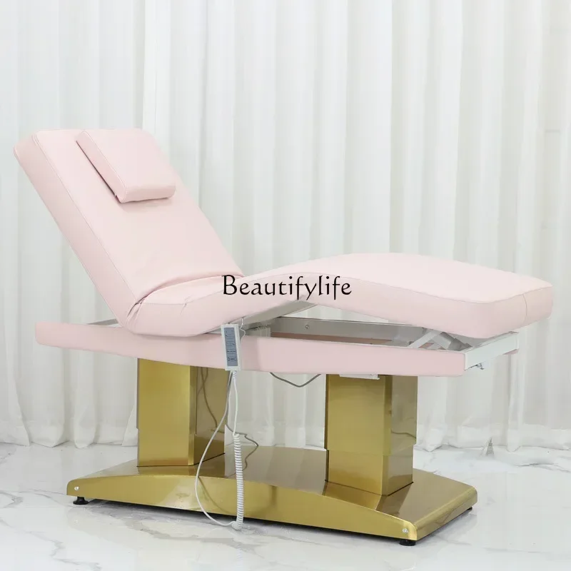 06Electric beauty bed, constant temperature heating massage embroidery bed for beauty salons