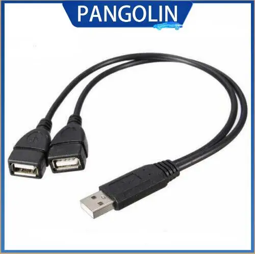 

PANGOLIN USB 20 A «папа» на 2 двойных USB 1-дюймовых женских Y-разветвителя Кабель-адаптер питания для передачи данных для зарядки и передачи данных черный