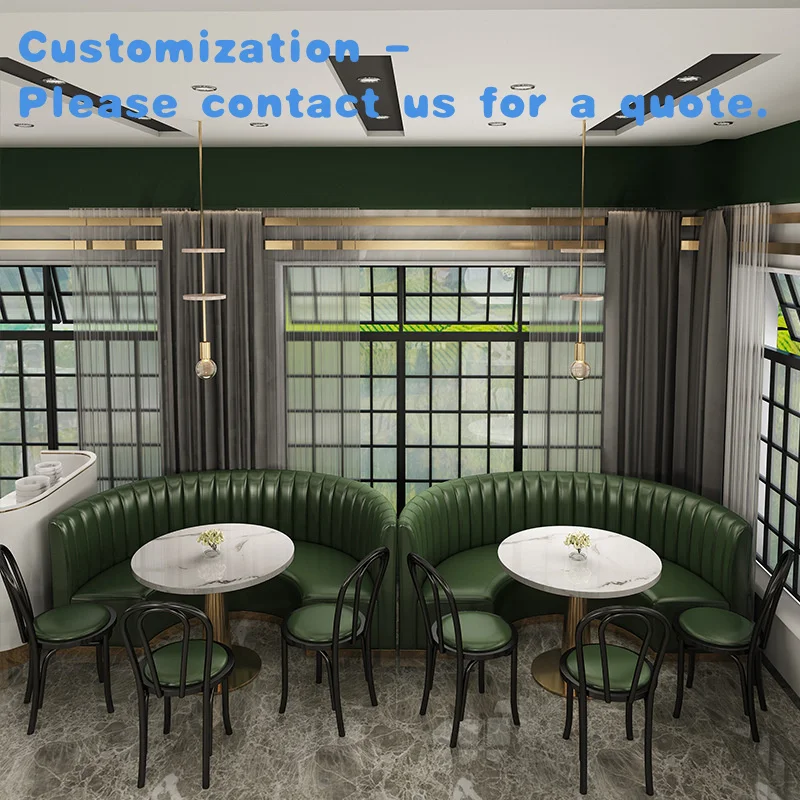 

custom.Elegant Steak House Modern Design Coffee Shop Used Leather Booths Dining Half Round Booth Restaurant