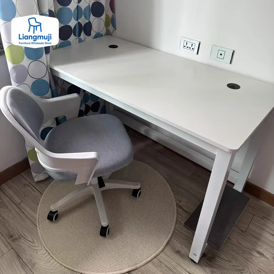 Adjustable Office Chair, Ergonomic Computer Chair - Metal Frame Swivel Base, for Home Office Study Room Dormitory & Learning