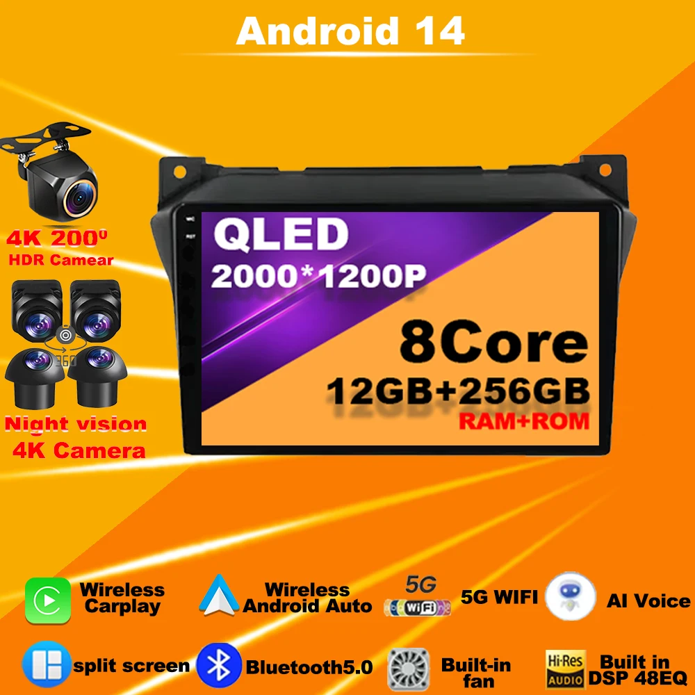 

Car Radio Android 14 For Suzuki Alto 2009 - 2017 Multimedia PlayNavigation GPS Wireless 4G WIFI Touch Screen Autoradio 2din dvd