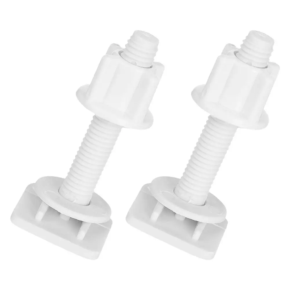 

2 Pcs Universal Toilet Seat Hinge Screws Tightening Kit Replacement ABS Plastic Bolts for
