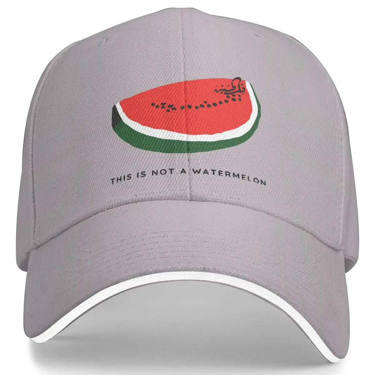 This Is Not A Watermelon Baseball Cap Daily Headwear Women Men Parody Magritte Watermelon Dad Hat Adjustable Fit