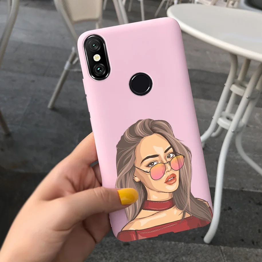 Dành Cho Xiaomi Redmi Note 6 Pro Ốp Lưng Thời Trang Bé Gái Xinh Xắn Sơn Mềm Điện Thoại TPU Dành Cho Nồi Cơm Điện Từ Redmi Note 6 pro Redmi 6 Pro Fundas