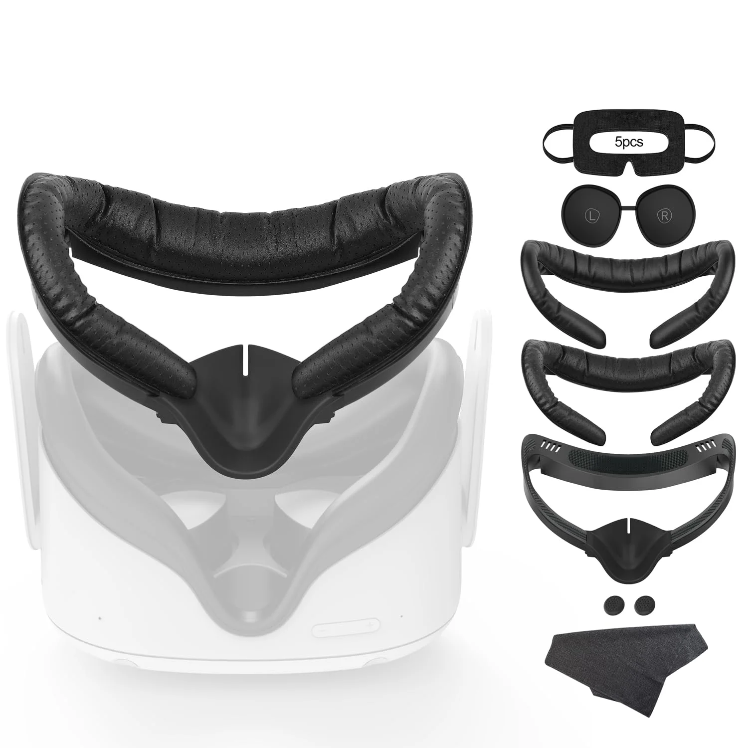 

HUADAI design Face Cover Pad & Facial Interface for Oculus/Meta Quest 2 Accessories, Enhance VR Comfort