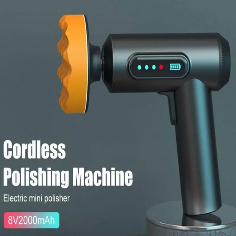 4000mAh Cordless Car Polisher Rechargeable Electric Wireless Polisher Portable Auto Waxing Glass Scratches Repair Polishing Tool