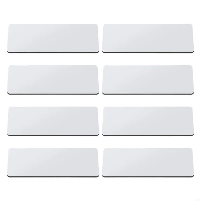 

3x1.25Inch Writable White Name Badges with Brooch Pin for Sublimation