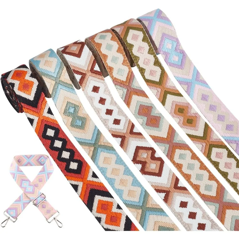 6 цветов, плоские ленты из полиэстера с ромбами, 12 ярдов, жаккардовая лента с вышивкой, ромбовидная жаккардовая отделка, комплект для геометрического изготовления 6 цветов, плоские ленты из полиэстера с ромбами, 12 ярдов, жаккардовая лента с вышивкой, ромбовидная жаккардовая отделка, комплект для геометрического изготовления