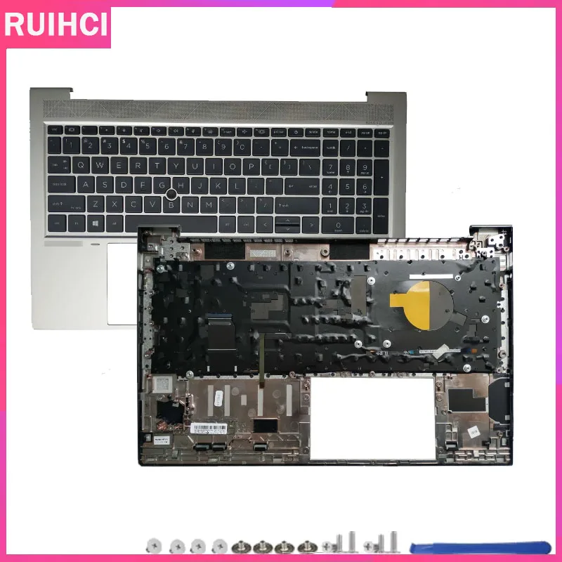 

New US Keyboard For EliteBook 750 755 850 G7 G8 Top Case Replace Laptop Keyboard Palmrest Upper Cover Lid M35816-001