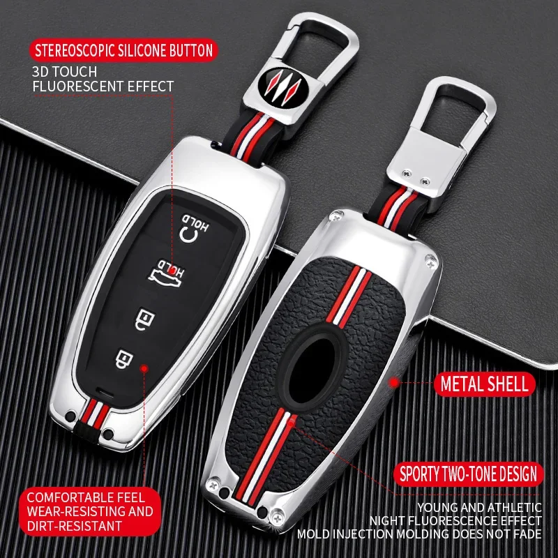 Metal Car Key Cover Case Shell for Hyundai Solaris Sonata Hybrid NEXO NX4 Grand Santa Fe Tucson LAFESTA CUSTO Ionic Grandeur GN7