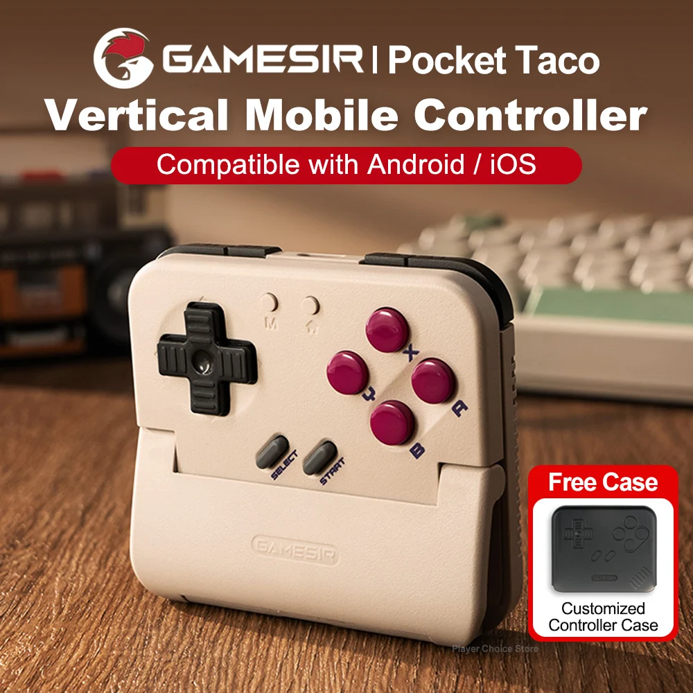 GameSir Pocket Taco Vertical Mobile Controller for Android IOS Phone Retro Gamepad Portable Bluetooth Controle para Celular
