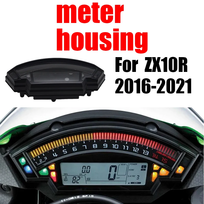 

Motorcycle Speedometer Gauge Cluster Cover Case Housing For Kawasaki ZX10R ZX 10R ZX10 R 10 2016-2021 Odometer Tachometer Meter