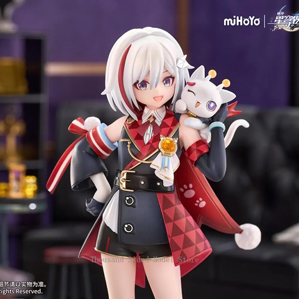 Original RIBOSE Rise Up+ Honkai: Star Rail  Little Cat Series Topaz Numby Action Figure 18CM Nice Collectible Model Decoration