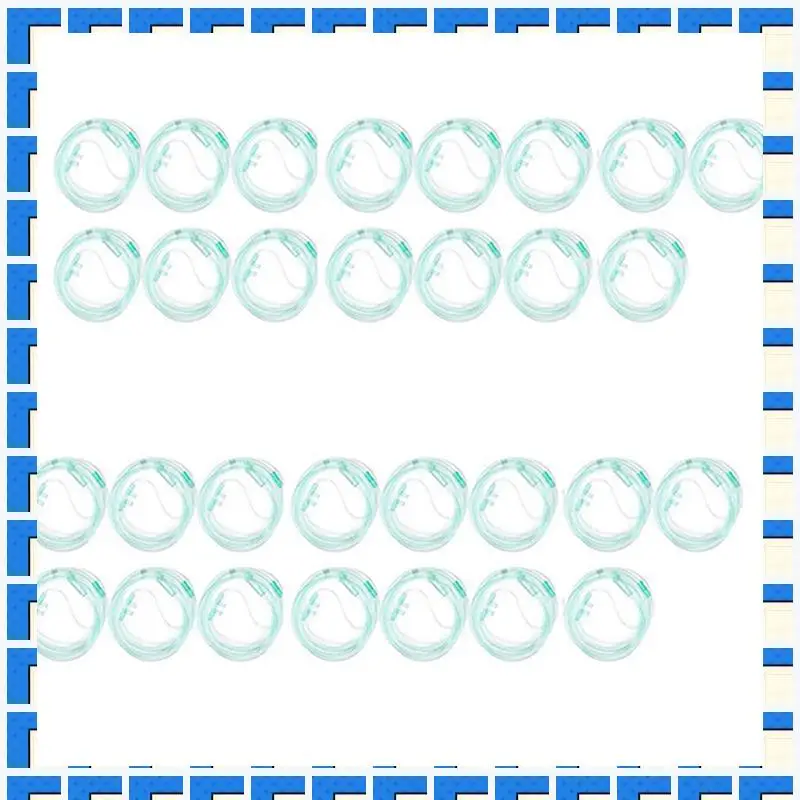 

ABNG 30Pcs Oxygen Cannulas 2 Meters Nasal Cannula Soft Nasal Oxygen Tubing O2 Cannula For Adults