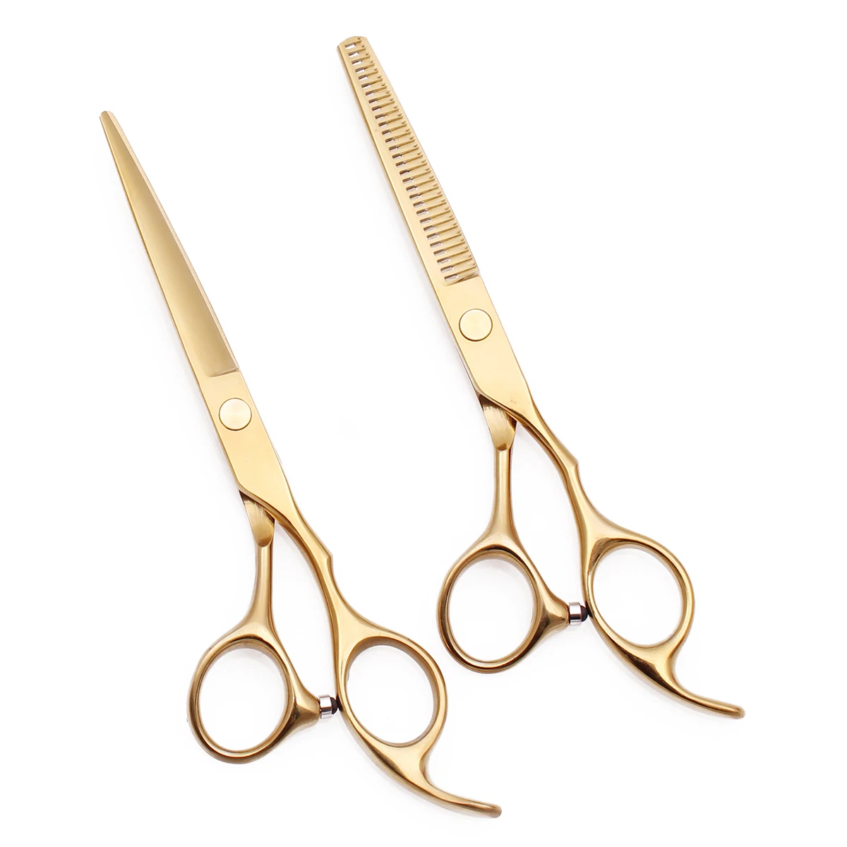1Pcs 5.5\'\' Hair Scissors Barber Shop Professional Hairdressing Cutting Scissors Hairdresser Japan 440C Steel Shears Gold C888