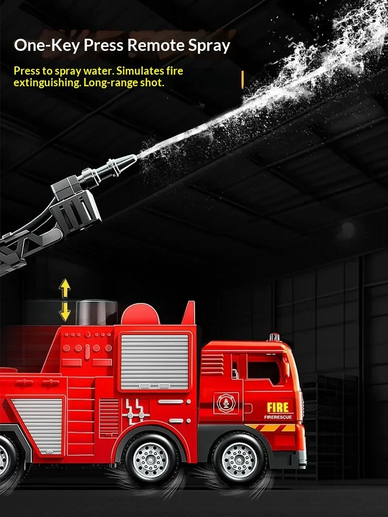 

Набор строительных игрушек из 3C-сертифицированного сплава — экскаватор + водяной цистерн + пожарная машина | Подарок на день рождения для мальчиков