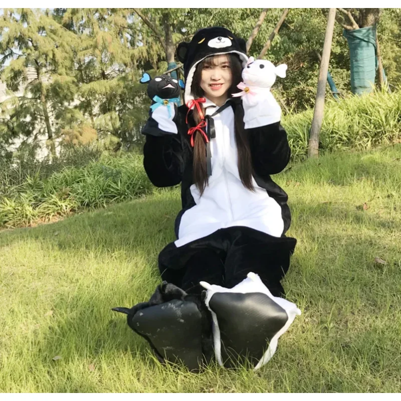 أزياء sisi 2233 أنيمي كوما الدب يونا التأثيرية Kigurumi للكبار للجنسين بيجامات من الفلانيل بذلة ملابس نوم نيسيس هالوين