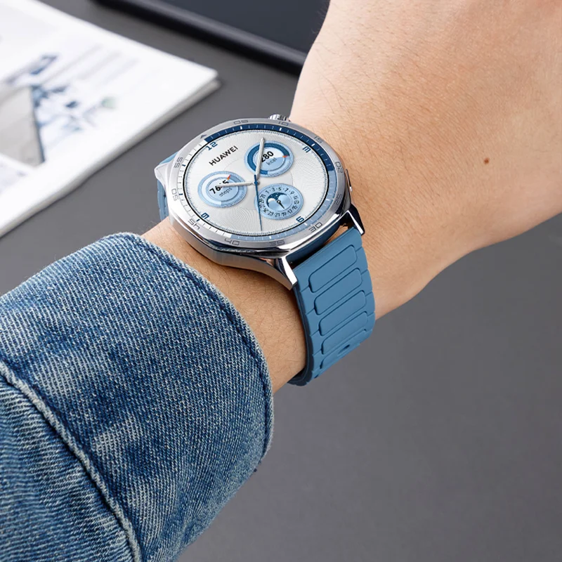 18mm 20mm 22mm Strap for Samsung Galaxy Watch 7 FE 6 5 4 5Pro 6/4Classic Silicone Band for Huawei GT5 Pro 46mm GT4/3Pro Bracelet