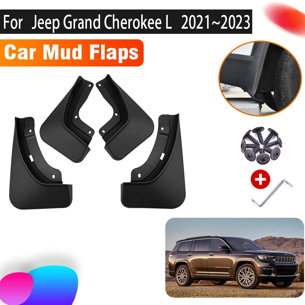 Car Mudguards For Jeep Grand Cherokee L 2022 Accessories 2021 2023 Mud Flaps Front Rear Flap Splash Mud Fenders Car Accessories