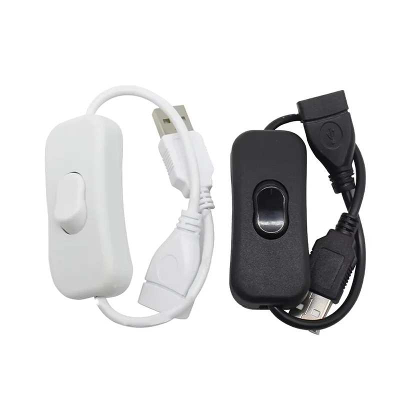 

USB Switch Cable USB Adapter With ON/OFF Extension Cable 28cm For 5V LED Strip Light String USB Gadget Power Supply Device Tools