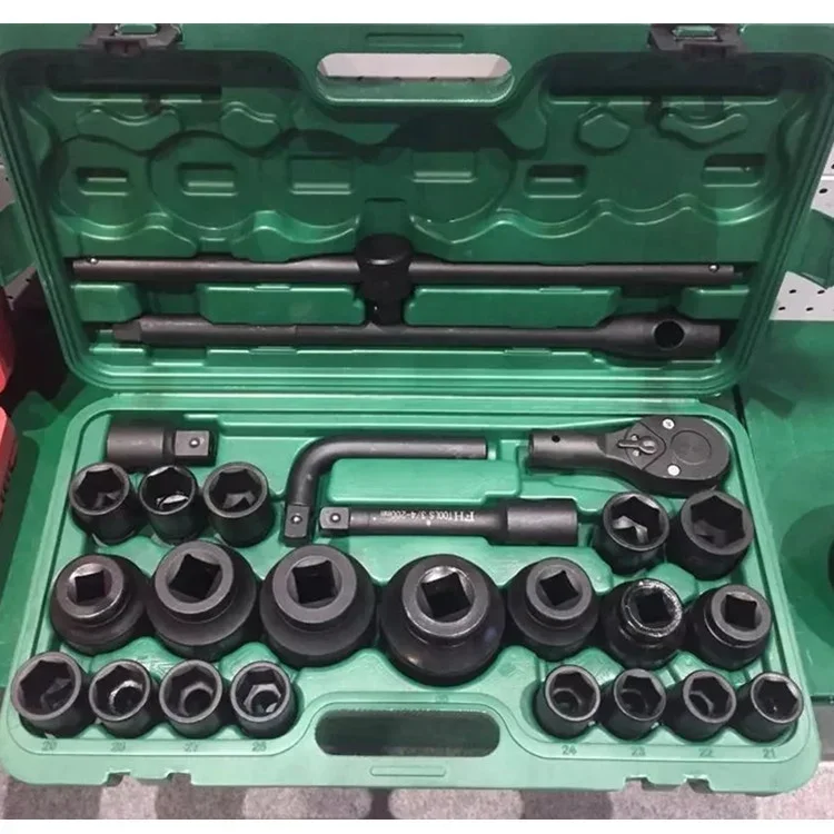 26pcs Socket Wrench 3/4 Dr Auto Repair Tools Impact Socket Set Plastic package