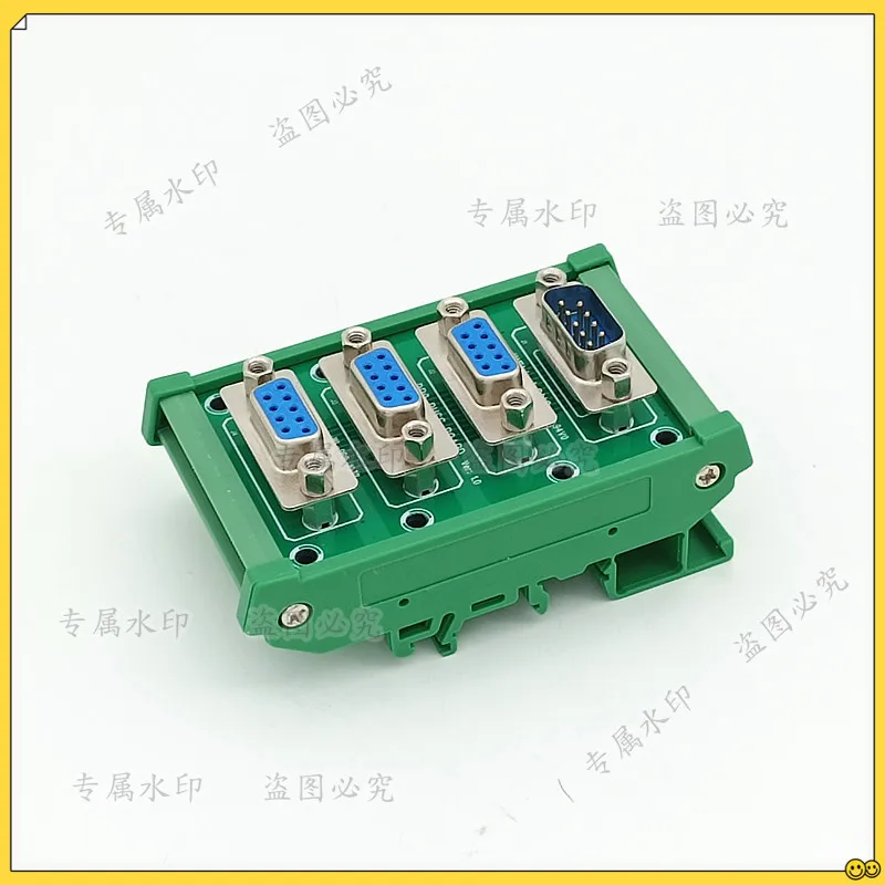 

DB9 Male to Female D-SUB Buss Board Interface Module with DIN Rail Mount DB9 splitter.