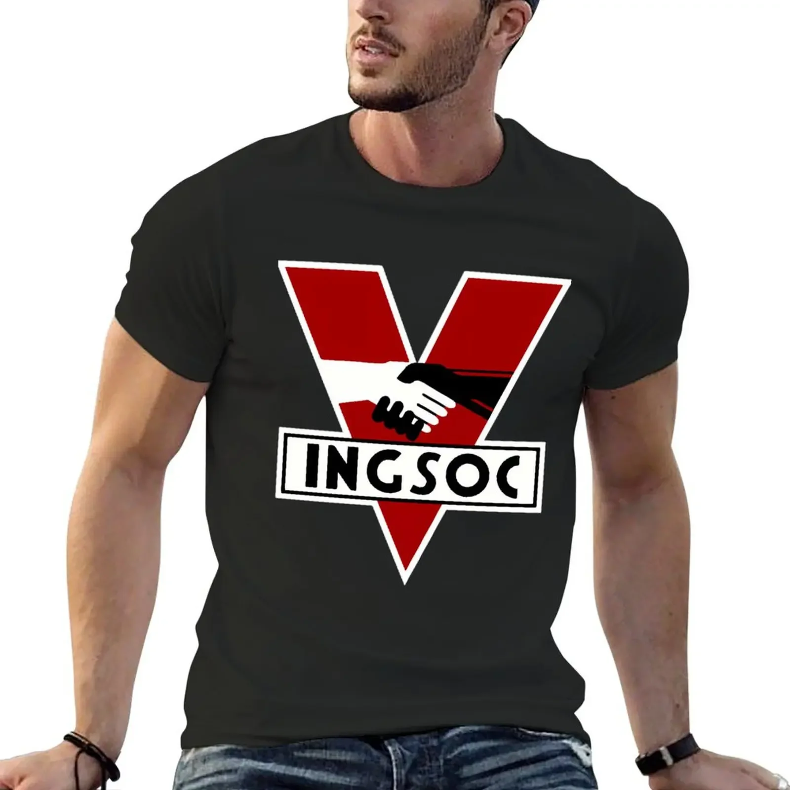 

1984 Ingsoc Logo T-Shirt summer top shirts graphic tee Men's clothing