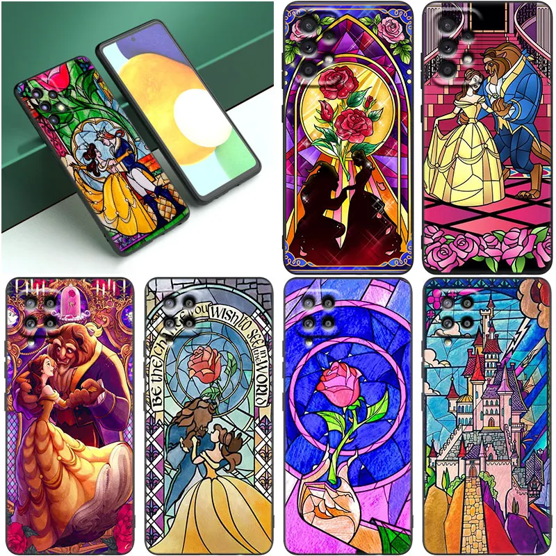 Beauty and Beast Black Case For Samsung Galaxy A12 A13 A14 A22 A23 A32 A33 A34 A52S A53 A54 A72 A73 5G A24 A04S A50 A51 A70 A71