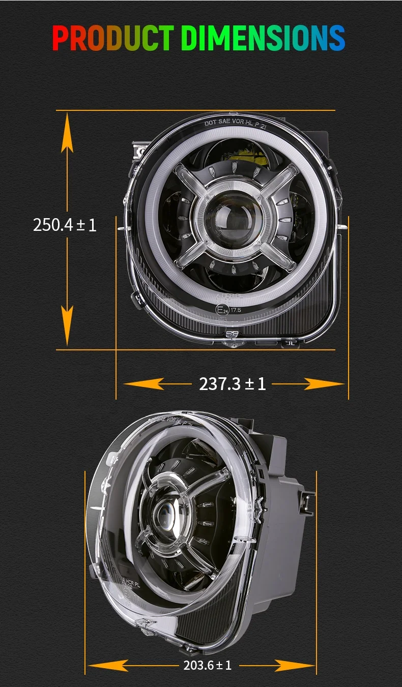 App Control RGB Led Headlight 2015-2021 Renegade Accessories Lighting System for Jeep Renegade