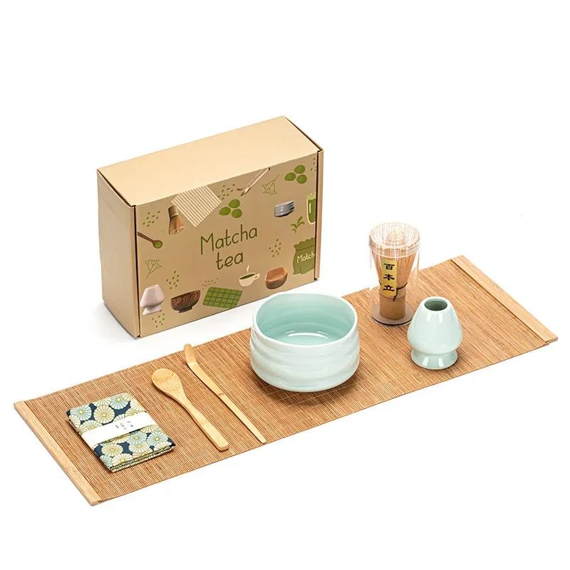 4/5/7PCS Matcha Tea Set Matcha Brewing Utensils Bamboo Whisk Scoop Ceramic Matcha Bowl Indoor Handmade Tea-making Tools