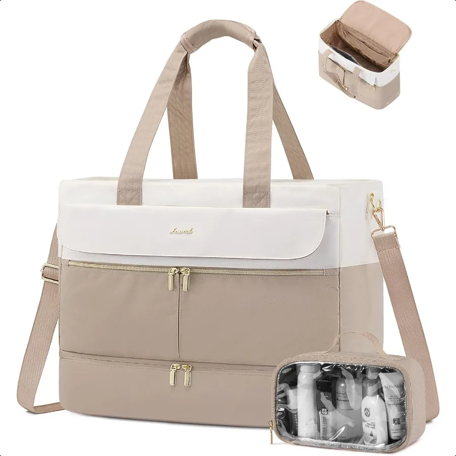 

Travel Duffle Bag for Women Wide Open Large Weekender Bags with Shoe Compartment Carry on Overnight Bags Hospital Bag for Women