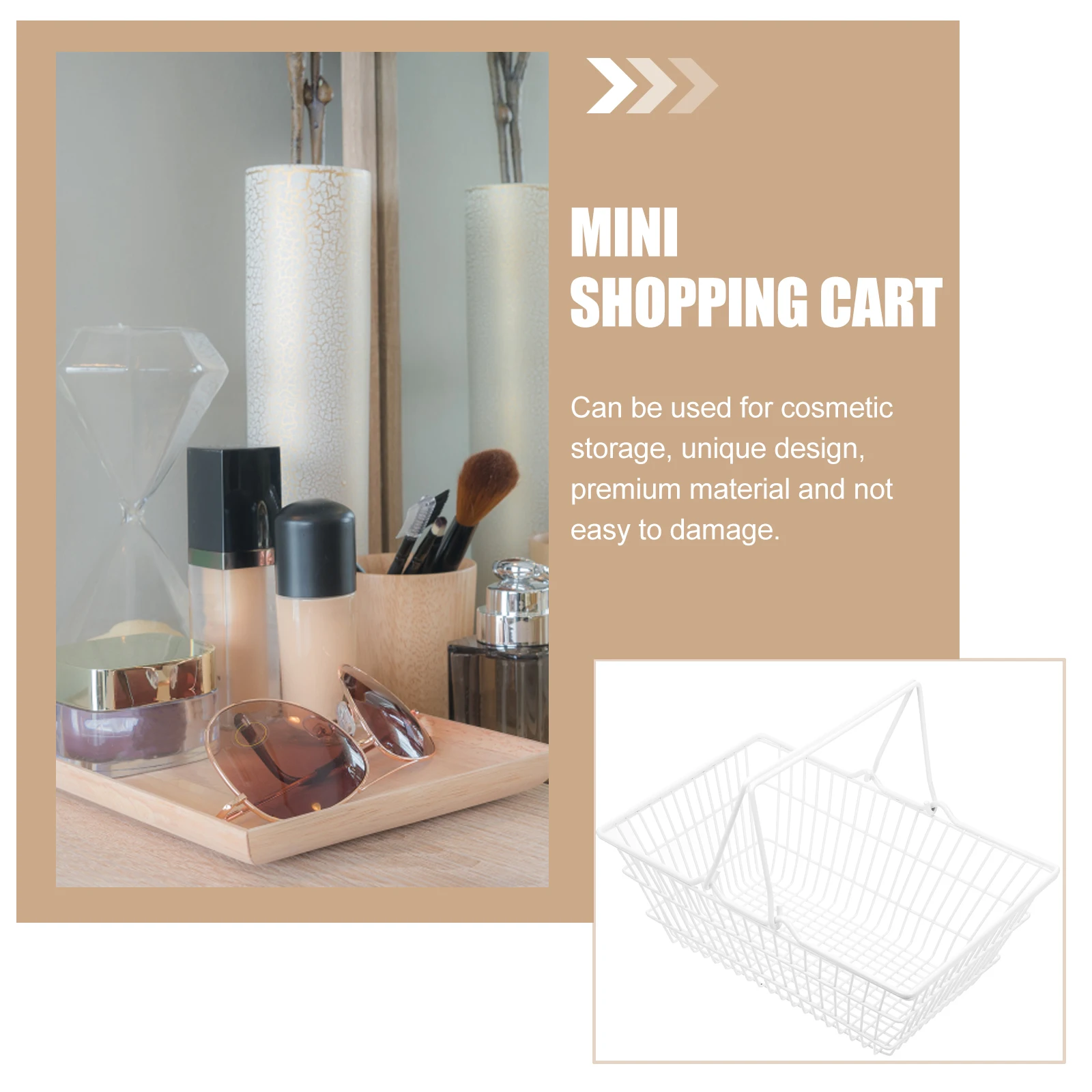 Shopping Basket Wicker Stackable Storage Baskets Collapsible Small Produce Metal